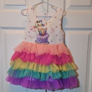 Colorful Birthday Cake Dress Thay Screams Birthday Girl.